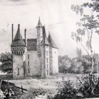 Château de Verdelles par GOUPIL, 1830. Estampe Médiathèque L. Aragon, Le Mans