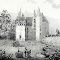 Château de Verdelles par SAINT-ELME-CHAMP, 1829. Lithographie Médiathèque L. Aragon, Le Mans
